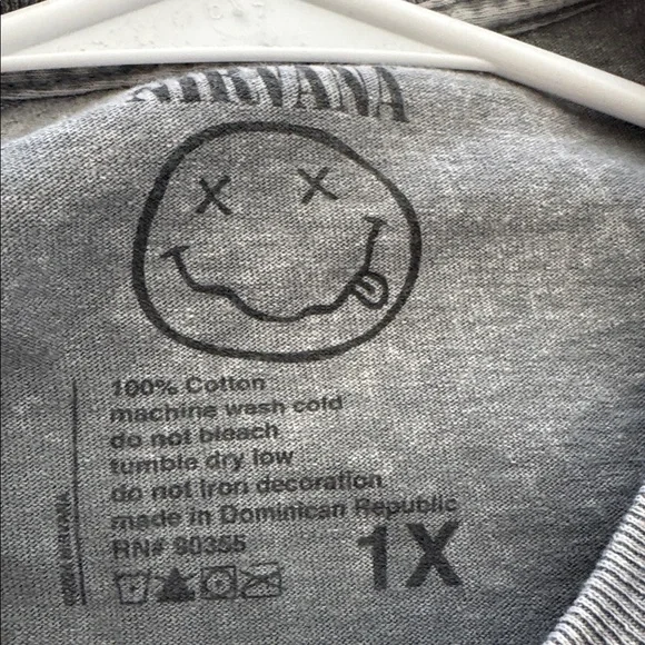 Upcycled Nirvana Gray and Pink Tie-Dye Sweatshirt NWOT - Picture 12 of 13